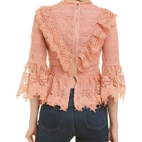 Champagne & Strawberry crochet top size M NWT - Picture 11 of 11